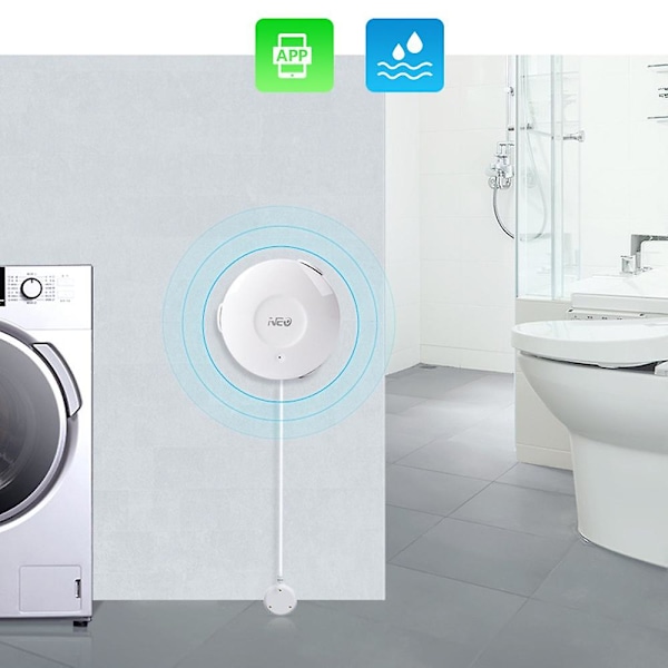 NEO NAS-WS02W WiFi Smart Vattenläckagesensor Trådlös Översvämningssensor Fungerar för Tuya Smart IFTTT