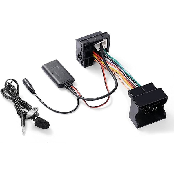 Bluetooth Aux Lydadapter Musikkabelmodul med Mikrofon Kompatibel med Peugeot 207 307 407 607 807 408 508 Citroen C1 C2 C3 C4 C5 C6 C8 DS3