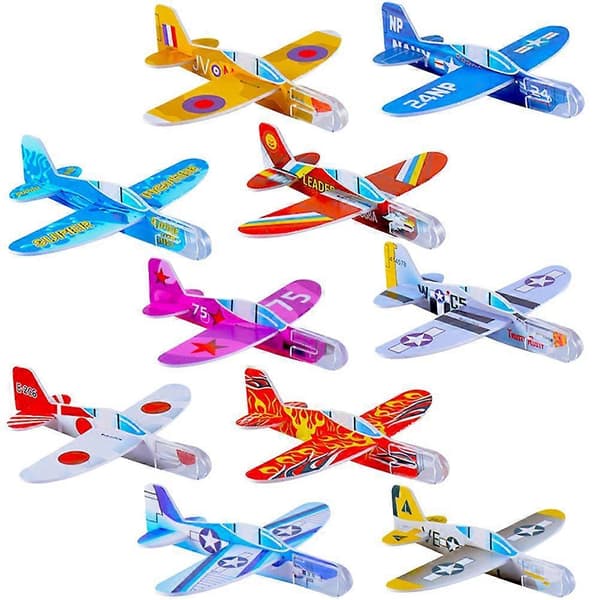 25 st Flygplansleksaker Utomhusleksak Litet Kastglidflygplan Kastflygplan Flygplansmodell[D] Multi 10.00X9.50X1.50CM