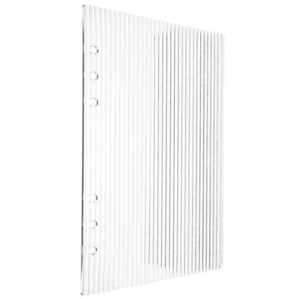 Ringbind 6-Ring Klar Akryl Ringbind Notesbog Cover A5 Akryl Planner Budget Ringbind Notesbog Cover Ringbind Notesbog Cover Notesbog Shell[D] Transparent 8X6.5X0.25cm