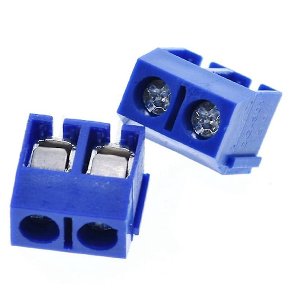 100 stk KF301-2P 2-polet Skrueklemmekontakt 5mm Steg 15A 300V Spliceable