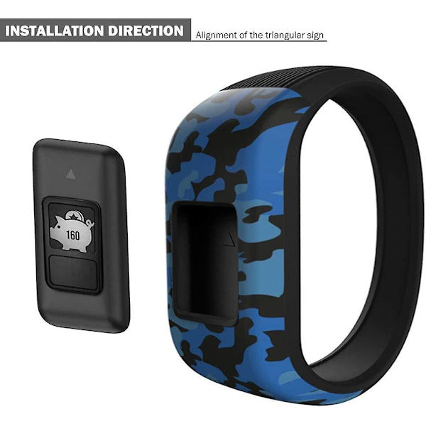 Ersättningsarmband i silikon för Garmin Vivofit Jr/jr 2/3, Stretchiga Armband för Barn Pojkar Flickor Små Stora (ingen Tracker) - liten, 3-pack: blå & grön & grå