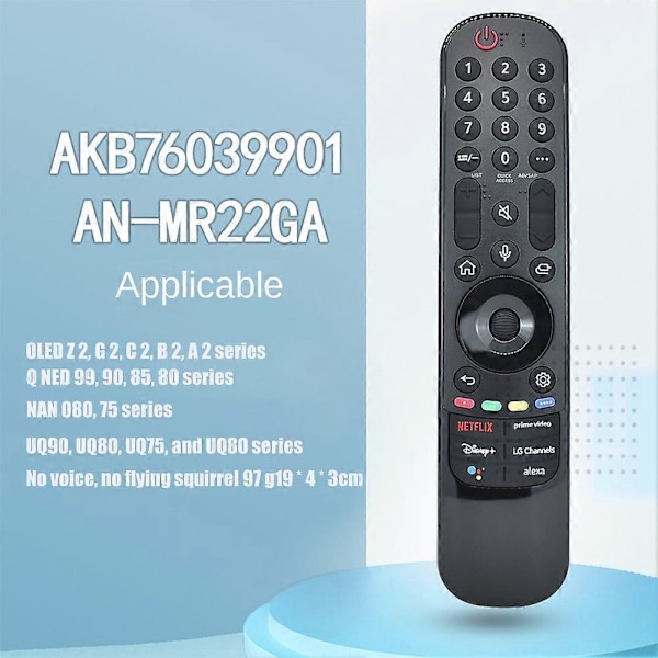 AKB76039901 AN-MR22GA Erstatningsfjernkontroll for LG TV uten stemme Flygende mus Infrarød fjernkontroll
