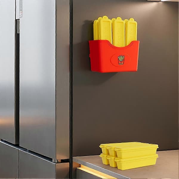 Kreativ isglassform pommes frites-formad isbitsform läckagesäker (D)