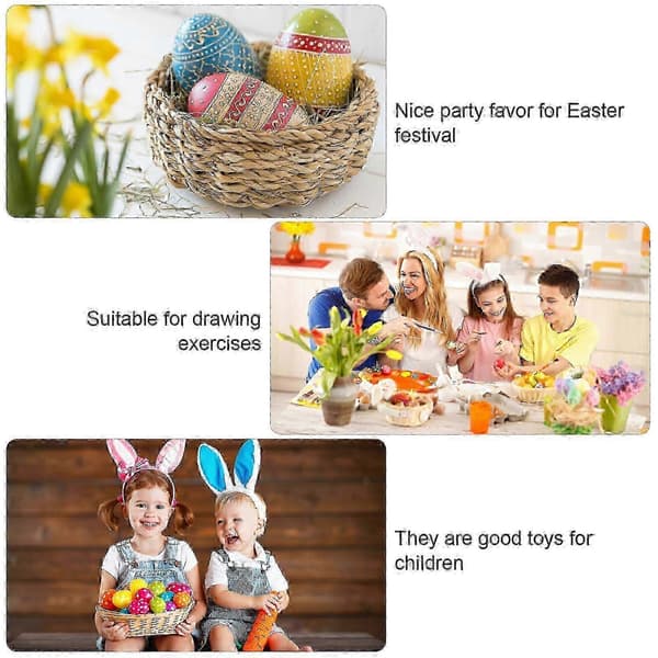 2025 10 stk. Påske Barn DIY Håndverk Tre Egg Flat Bunn Uferdig Tre Egg[D]
