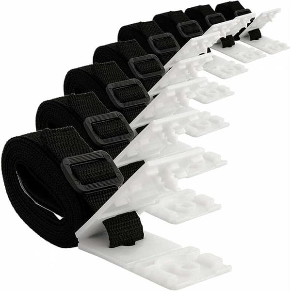 Fästkit för solcellspoolskydd - 8 solcellsskyddsremmar - Remkit för solcellsskydd för mobila rullsystem, poolskydd och presenningar Nylon
