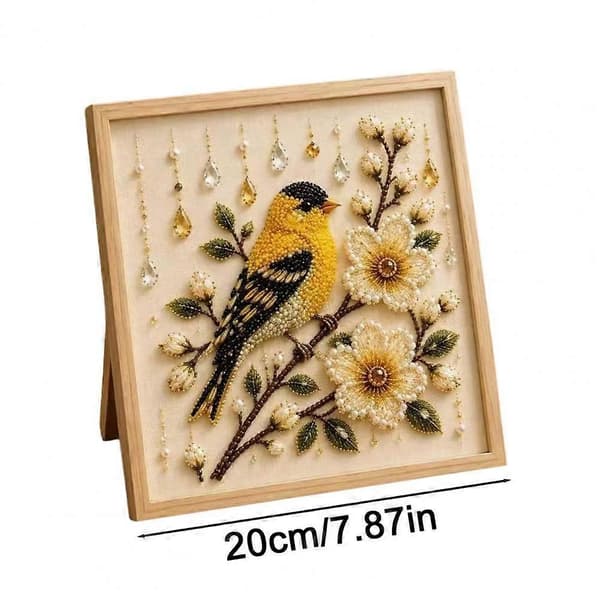 Kolibri Blomsterperlebroderi DIY-sett for voksne Håndarbeidsaktiviteter (D) B