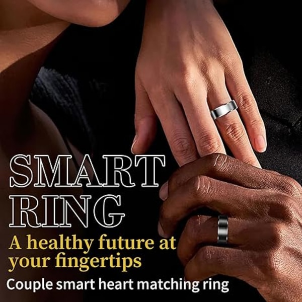 Smart Ring Silver Vattentät Fjärrkontroll Fotografering Smart Sömn Spårning Sport Ring för Fitness Sömn Övervakning silver No.9 Inner diameter：19.0mm