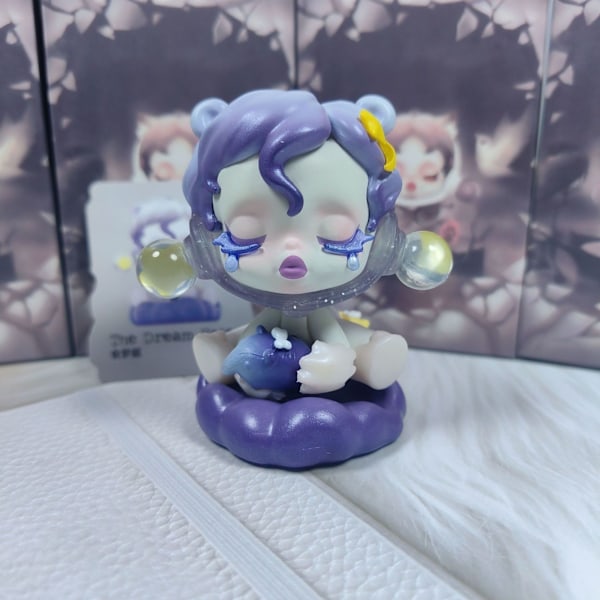 Pop Mart blind box fantasy djurserie sp7 generation handgjorda trendiga dockprydnader barnleksaker (1 slumpmässig fantasy mat [dold probab[YJD]