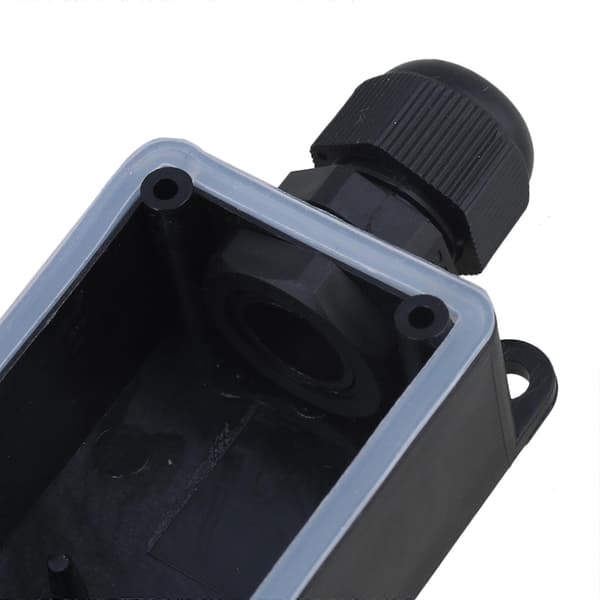 Svart Ip65 P02-3 Terminal Utomhus 2 Kabel Plast Kopplingsdosa[D]