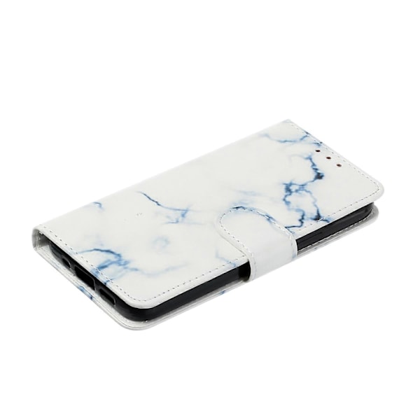 Marmorläder Telefonfodral För OnePlus 13 White Marble