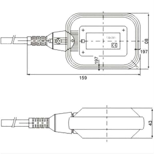 10m 250V 16A Flottörbrytare för dränkbar pump Noir 0.05