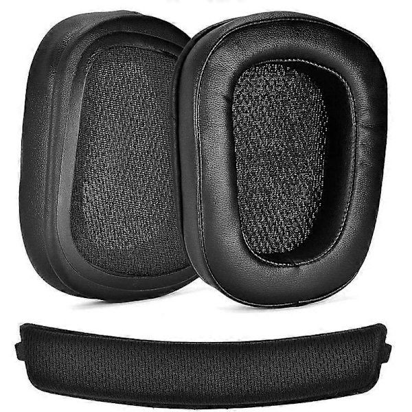 1 par skumöronskydd i läder för Logitech G933 G935 G633 / g 933 g 935 g 633 Artemis hörlurar