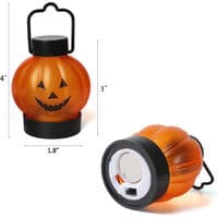 6-pak Halloween LED Natlys Halloween Græskarlys Batteri