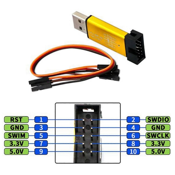 ST-Link V2 Programmeringsenhed Emulator Downloader + 40Pin STM32F103C6T6 ARM STM32 SWD Minimum System