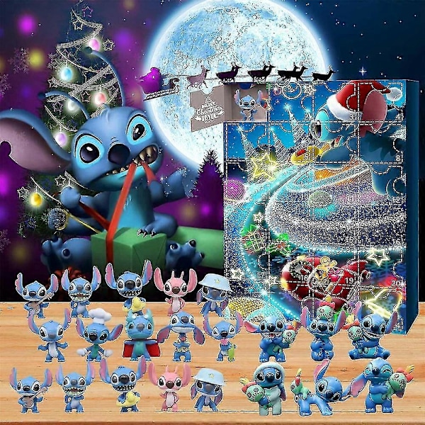 Julekalender med Stitch-søm 2024, Jul 24 dagers nedtelling, 24 søte Stitch-figurer
