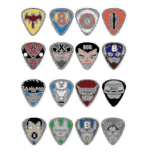 5-pack Gitarrplektrum Grafiskt Plektrum För Elgitarr Akustisk Gitarr Mandolin Och Bas[D]