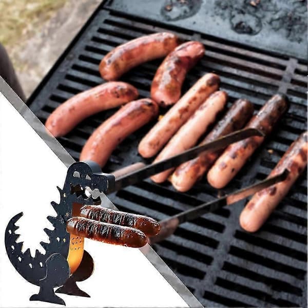 Rustfrit stål hotdog-koger multifunktionelt BBQ-stativ til hjemmekøkken[D]