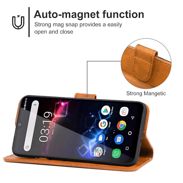Lädertelefonfodral för Oukitel K12