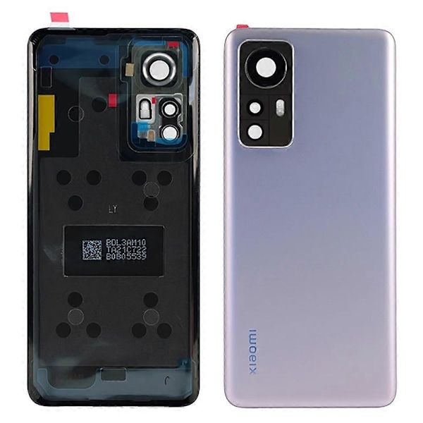 Bakre batteridekselet for Xiaomi 12 5G/12X 5G med kameraringlinsedeks - Reservedel Multicolor Style C