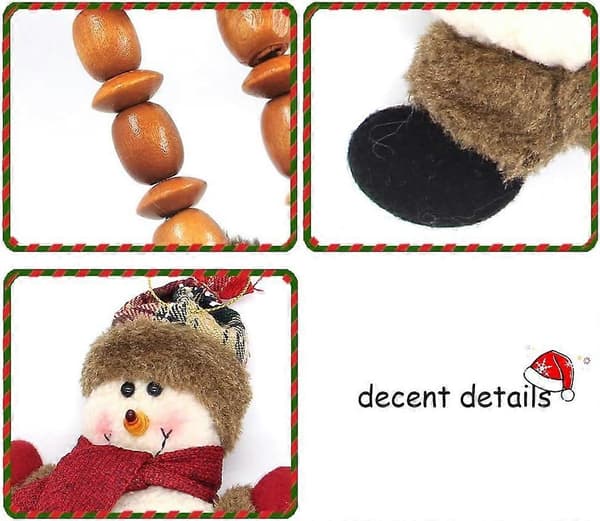 Julepynt, Xmas Hengende Plysjpynt, 6 STK[D]