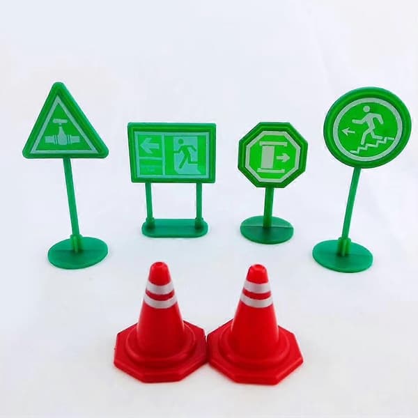 Trafikkoner Leksak Vägspärrmodeller för Barn Lek 50st Mini Trafikkoner[D]