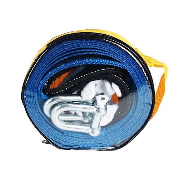 Winch Bugseringstov Polyester Bil Trailer Tilbehør Nødredning Til SUV Lastbiler Køretøjer Udendørs Nødsituation 1 stk[D] Blue