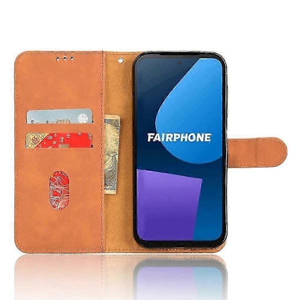 Plånboksfodral för Fairphone 5 med Ställ, Anti-fall Telefonskal i Läder[D] Multicolor Style E