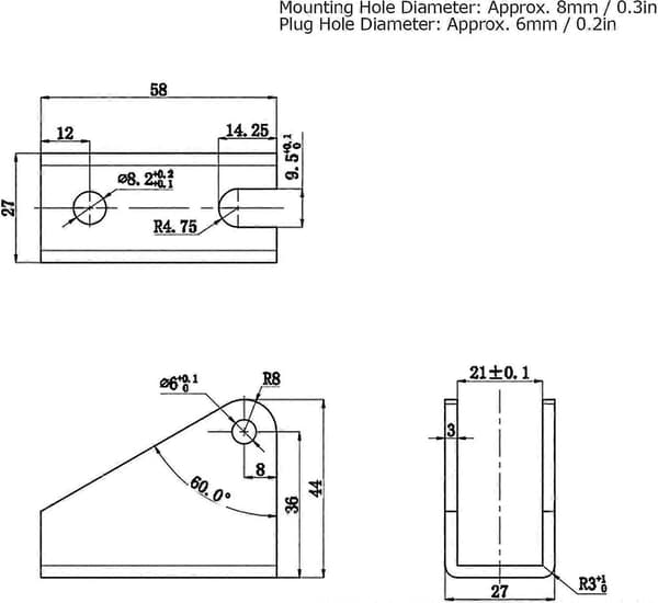 Fäste 1 Set Linjär Ställdons Monteringsfäste H Form Elektrisk Putter Installationsbas DIY Kit/YY[D]
