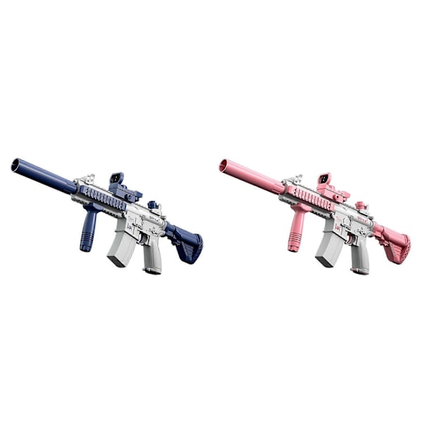 50% RABATT, Elektriska Vattenpistoler M4, Automatiska Vattenpistoler - Kraftfulla Vattenpistoler upp till 10 meter, Vattenleksak för Sommarens Utomhuspool Vattenkrig [D] Pink