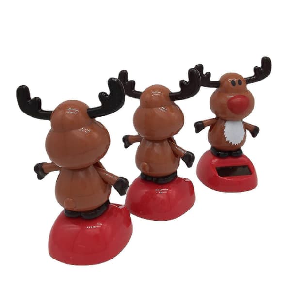 Solcellsdansande Snögubbe Söt Jultomte Julgransleksak, solcellsdriven dansande [D] Elk