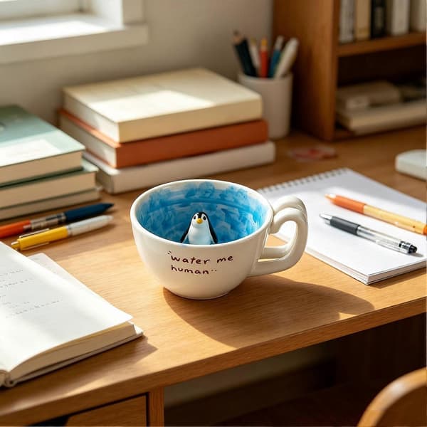 Keramisk dyredrikkeandpingvin kaffekopper tekopp til mamma venn bursdag (D) Penguin