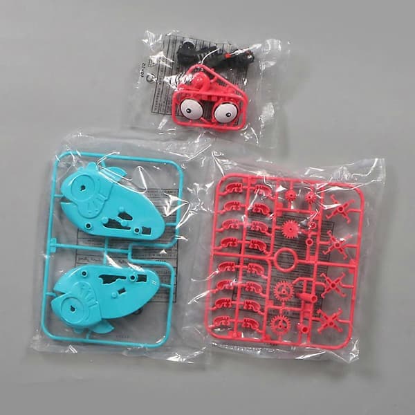 Tåliga, giftfria ABS-material Intressanta presenter Mini-djur DIY-monteringsleksaker[D] Blue