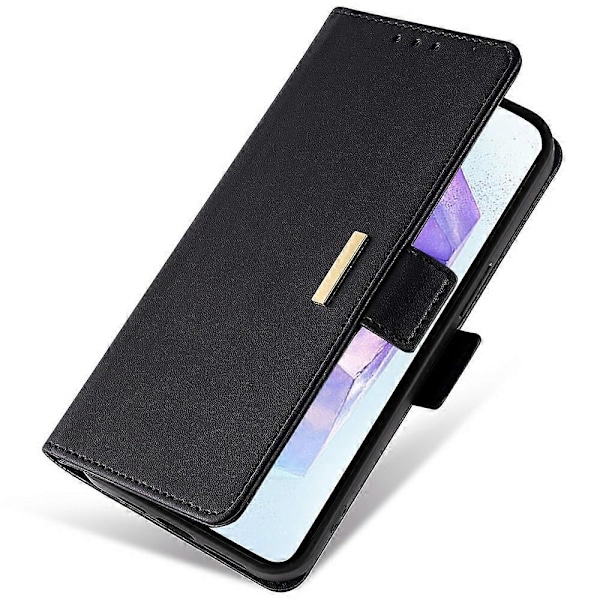 For Samsung Galaxy A26 5G Lær Lommebok Etui RFID Blokkerende Stativdeksel med Håndstropp - Grønn[D] Multicolor Black