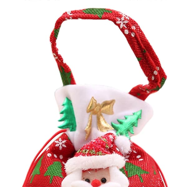 Julklappspåsar för dockor med stickat dvärgrep[D] Santa Red