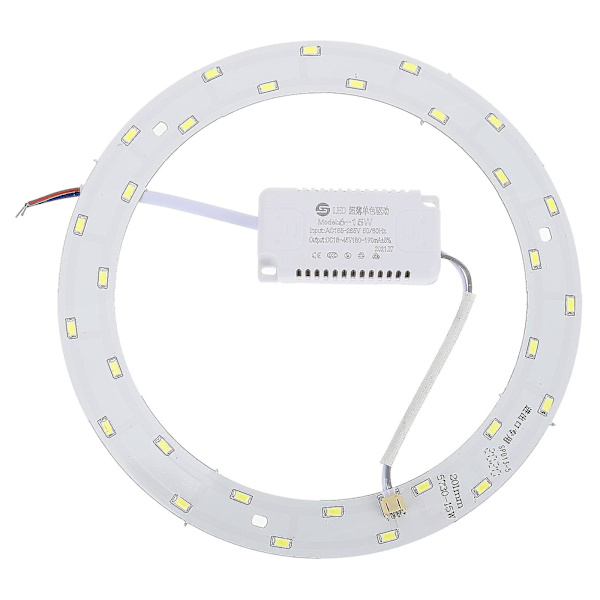 15W 220V-240V SMD 5730 30-LED Magnetisk Sirkulær LED Panel Bar Lampe LED Taklampe (Rent Hvit Lys)