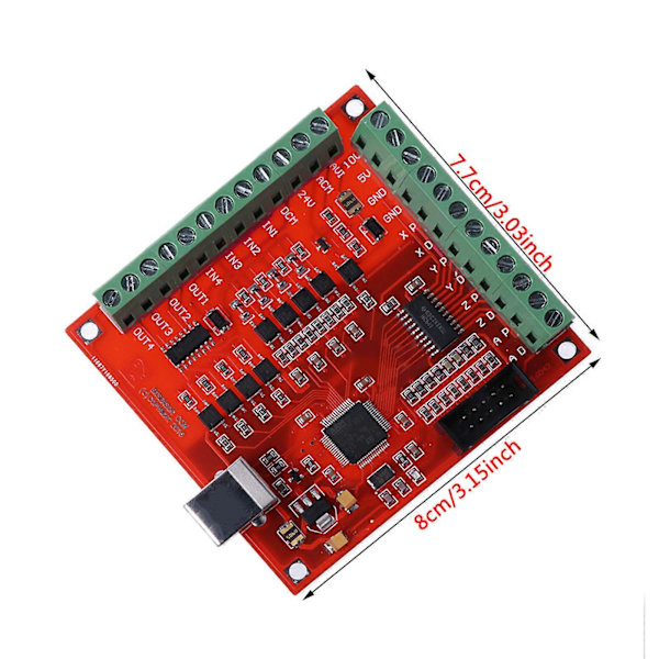 CNC USB MACH3 100Khz Breakout Board 4-akselinen liitäntäohjain Liikkeenhallinta [D]