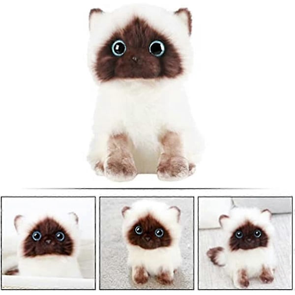 Ragdoll Katt Plyschdocka - 20cm Fylld Djur Katt Plyschleksaker Heminredning Ornament För Barn Flickor Pojkar Presenter