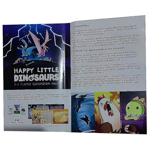 Englanninkielinen versio Happy Little Dinosaurs Happy Little Dinosaur -laajennuslautapeli korttistrategiapeli