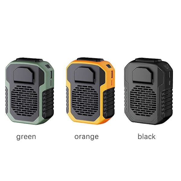 Uusi 6000mAh kannettava vyötäröklipsituuletin, vyötuuletin, vahva ilmavirta, 3 nopeutta, ladattava vyöklipsituuletin USB-portilla[D] green