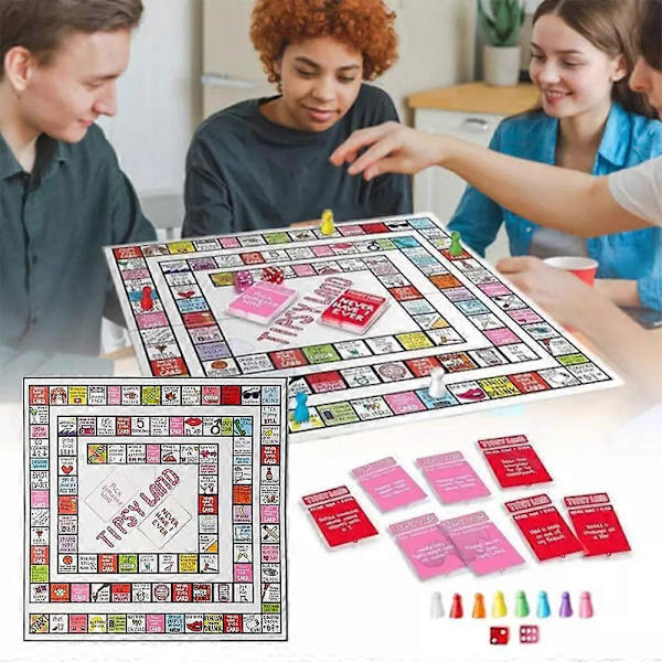 Tipsy Land Sjovt Drikkespil Til Venner I Fest Brætspil Opgaver Og Udfordringer Spil
