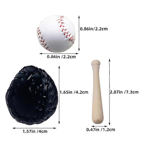 Dockhus Baseboll Kit Handskar Set för Dekor 1Set[D]