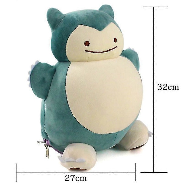 Snorlax Plyschleksak Bytbar Två Stilar Mjuk Fylld Leksak Doll Ditto Vändbar Figur Kudde Barnpresent