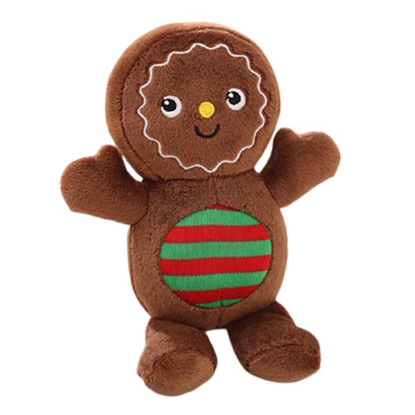 Julplyschdocka Söt Julgran Pepparkaksgubbe Dockkudde Mjuk Soffa Kudde Ornament Fluffig Cartoon Fylld Djurkudde Leksak