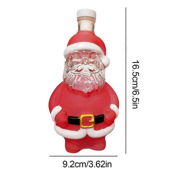Julenisse Glass Spritkaraffel, Julevinflaske For Whisky Oppbevaring Bartilbehør (D) transparent