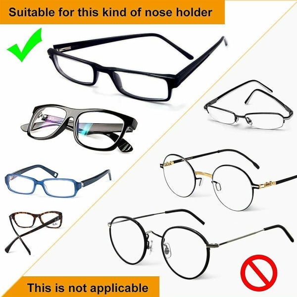 Självhäftande anti-halk näskuddar Mjuk silikon klara näskuddar för glasögonglasögonglasögon [kk] 5Pairs