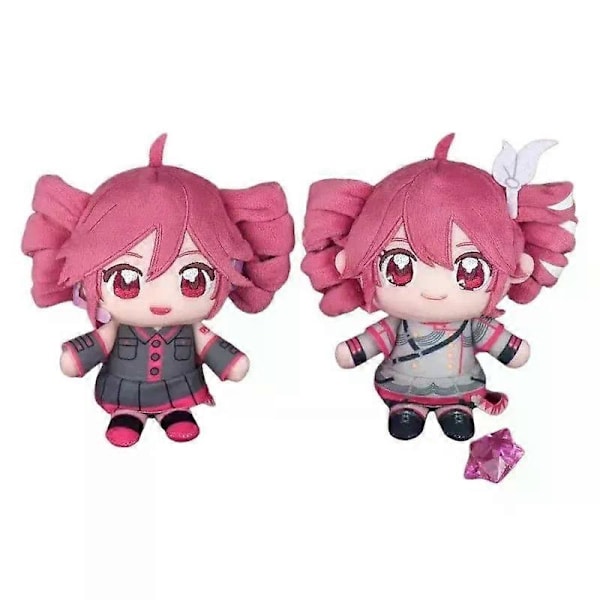 Shibingsheng 20cm Kasane Teto Plyschleksak Mjuk Docka Fyllda Gosedjur Figur Anime Cosplay Tecknad Födelsedagspresent Julklapp för Fans Flick[D] Kasane Teto 20cm