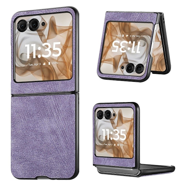 Läderfodral för Motorola Razr 50 Purple