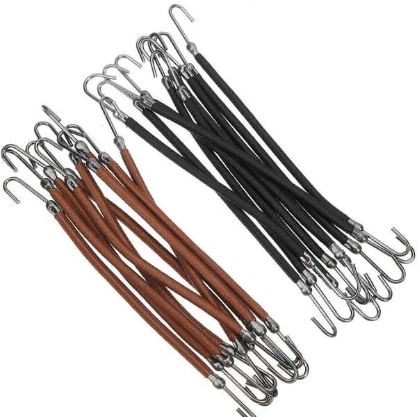 20 stk. elastiske hårkroge til styling af hestehaleholder til kvinder og piger [D] 13x0.8cm