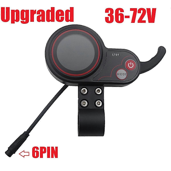 LT01 Display Meter 36V-72V 6PIN for 8/10 Wolf WarriorX Wolf Warrior11 Elektrisk Sparkesykkel